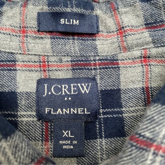 J Crew Flannel Plaid Slim Fit Button Up Shirt - Picture 12 of 14